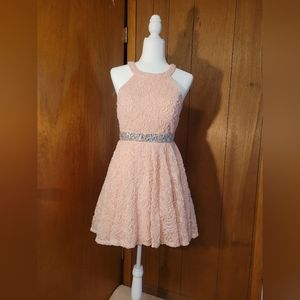 Pink sparkle Dress by Trixxi, junior size 7, homecoming, special occasion